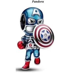 Marvel The Avengers Captain America Charm,Charms fit Pandora Bracelet Necklaces